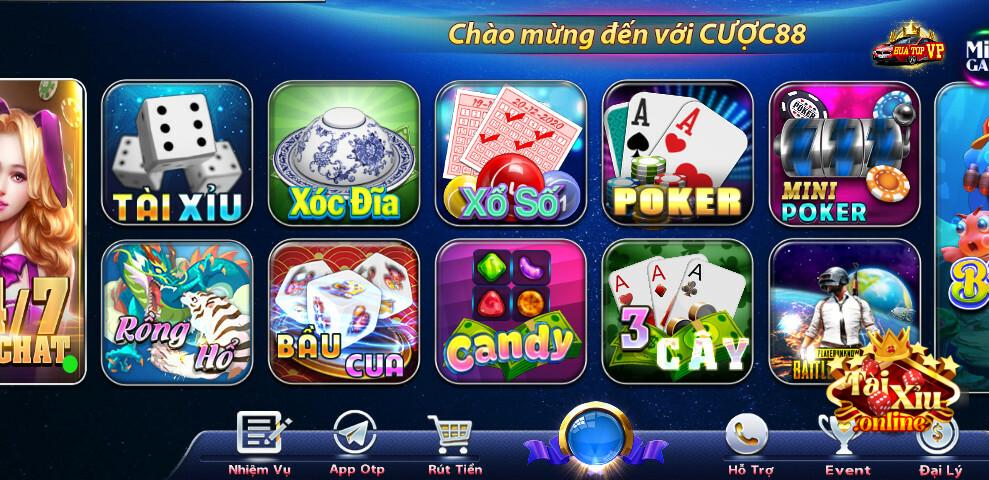 Những trò chơi hấp dẫn có mặt tại Cuoc88 Club