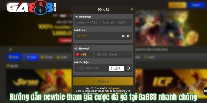 Hướng dẫn newbie tham gia cược đá gà tại Ga888 nhanh chóng